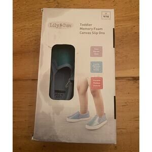 Lily&Dan- Memory Foam Canvas Slip Ons Size 9/10 Teal Blue